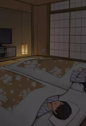 Onsenryokan nite Kanojo to Nemurenai Yoru, Anmoku no Ryoukai de Hajimaru Sex